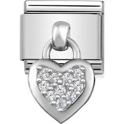 Nomination Composable Classic Link Heart Charm - Silver/Transparent