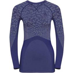 Odlo Blackcomb Long-Sleeve Base Layer Top Women - Clematis Blue/Tradewinds