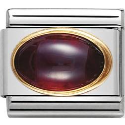Nomination Composable Classic Link Charm - Silver/Gold/Garnet