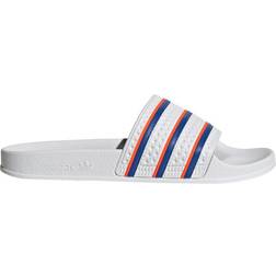 adidas Adilette - Cloud White/Blue/Solar Red