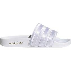 Adidas Adilette - Cloud White/Cloud White/Gold Metallic