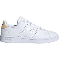 adidas Advantage - Cloud White/Cloud White/Orange Tint