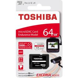 Toshiba Exceria M303E microSDXC Class 10 UHS-I U3 V30 A1 64GB