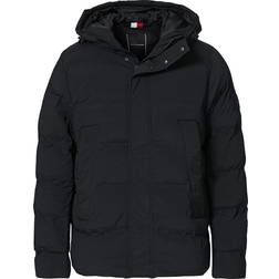 Tommy Hilfiger Padded Hooded Stretch Bomber Jacket - Black