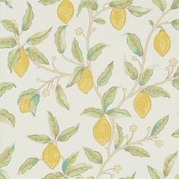 Morris & Co Zitronen Tapete Lemon Tree von Bay Leaf giallo