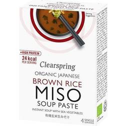 Clearspring Organic Instant Brown Rice Miso Soup Paste 15g 4pcs