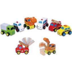 Viga Wooden Mini Vehicles 6pcs 59621