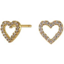 Joanli Nor Aida Earrings - Gold/Transparent