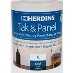 Herdins Roof & Panel Wall & Ceiling Paint Gray 1L Takfärg, Väggfärg Gray 1L