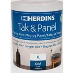 Herdins Roof & Panel Wall & Ceiling Paint Gray 1L Väggfärg, Takfärg Gray 1L