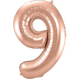 Foil Ballons Number 9 Rose Gold