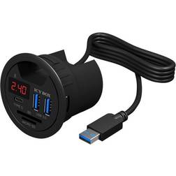 RaidSonic 3 Porte Hub USB 3.0 Nero