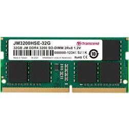 Transcend 32gb Jm Ddr4 3200mhz So-dimm 2rx8 2gx8 Cl22 1.2v Módulo De Memoria 2 X 8 Gb