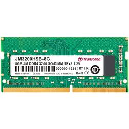 Transcend JetRAM Module mémoire pour PC portable DDR4 8 GB 1 x 8 GB 3200 MHz SO-DIMM 260 broches JM3200HSB-8G