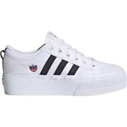 Adidas Nizza Platform Colorful Trefoil White Women's