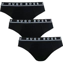 HUGO BOSS Stretch Cotton Briefs 3-pack - Black