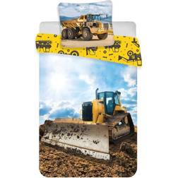 Borg Design Junior Bedding with Bulldozer 2 in 1 Design 100x140cm