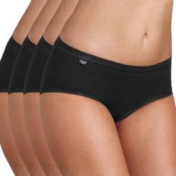 Sloggi Basic+ Midi Briefs 4-pack - Black