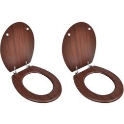 vidaXL Couvercle MDF Toilet Seats 2 Pieces