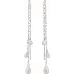 Pernille Corydon Waterdrop Earchains - Silver