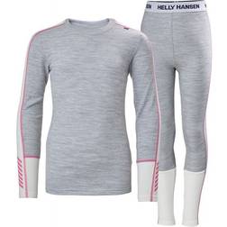 Helly Hansen Jr Lifa Merino Midweight Set - Grey Melange (49403-949)