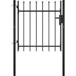 vidaXL Door Fence Gate with Spear Top 100x125cm