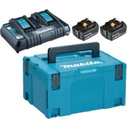 Makita Accessoires 18V Li-Ion accu Starterset LXT DC18RD 2x BL1860B in Mbox 198077-8