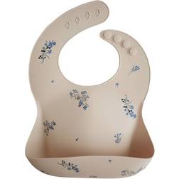 Mushie Silicone Baby Bib Lilac Flowers