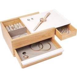 Umbra Stowit Jewelry Box - White/Natural