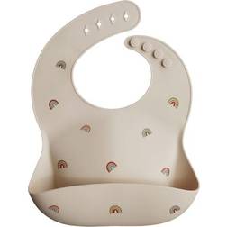 Mushie Silicone Baby Bib Rainbows