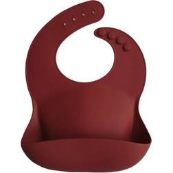 Mushie Silicone Baby Bib Raw Sienna