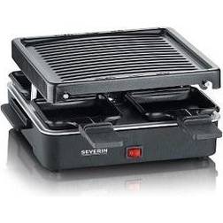 Severin Raclette Gril 21x21 4 Parts 600w Noir