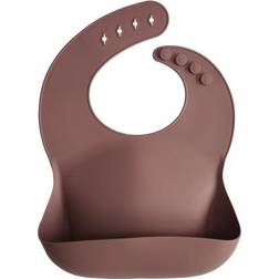 Mushie Silicone Baby Bib Woodchuck