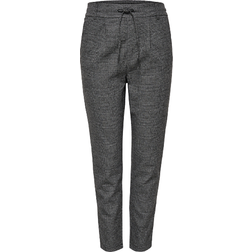 Only Onlpoptrash Soft Check Pant Black Female