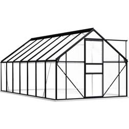 vidaXL Greenhouse 8.17m² Aluminio Policarbonato