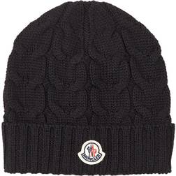 Moncler Logo Beanie - Black