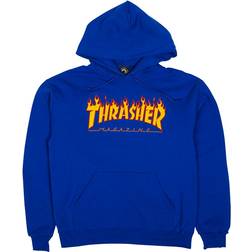 Thrasher Magazine Felpa Flame Logo Hoody Blue