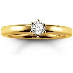 Thomas Sabo Single Stone Ring - Gold/Transparent