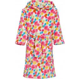 Playshoes Fleece Bathrobe Flowers - Pink (340133)