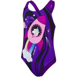 Speedo Infant Digital Placement Swimsuit - Violet/Black/Pink/Pink (807970F413)