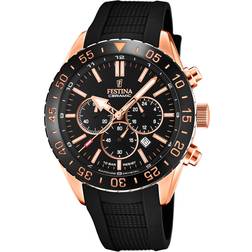 Festina Para Hombre F20516 Ceramic Caja de Acero inoxidable 316l Rosa Negro