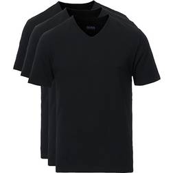 HUGO BOSS V Neck T-shirts 3-pack - Black