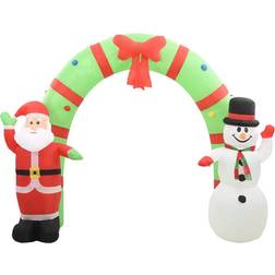 vidaXL Arche gonflable avec Père Noël et bonhomme de neige led 223 cm n/a