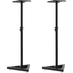 vidaXL Supports de Haut-parleur 2 pcs Black Steel