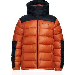 Peak Performance Frost Glacier Down Hooded Jacket - Orange Altitude