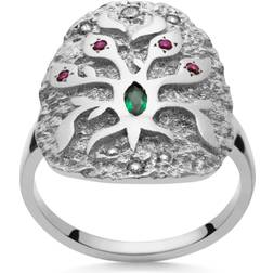 Maanesten Roots Ring - Silver/Opal/Red/White/Green