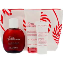 Clarins Eau Dynamisante Gift Set EdT 100ml + Body Scrub 30ml + Body Lotion 100ml + Toiletry Bag