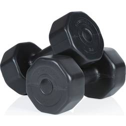 Gymstick Vinyl Dumbbell Set 2 x 5 kg Zwart Met Online Trainingsvideo's