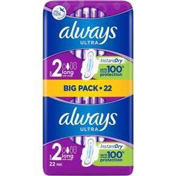 Always Ultra Long with Wings Plus Size 2 22-pak