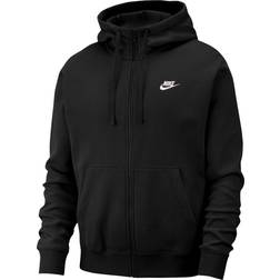 Nike Sportswear Club Fleece Full-Zip Hoodie - Black/White